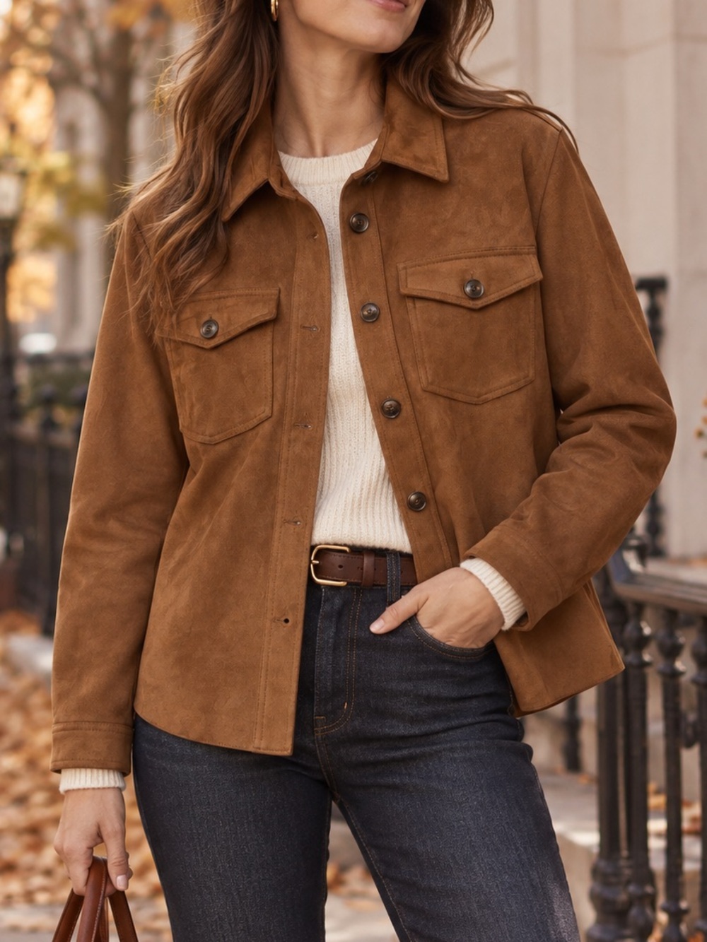 Suede Shacket Jacket